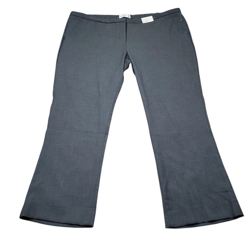 Abercrombie Short Low Rise Tailored Slim Boot Pants Gray Stretch Size 20 35
